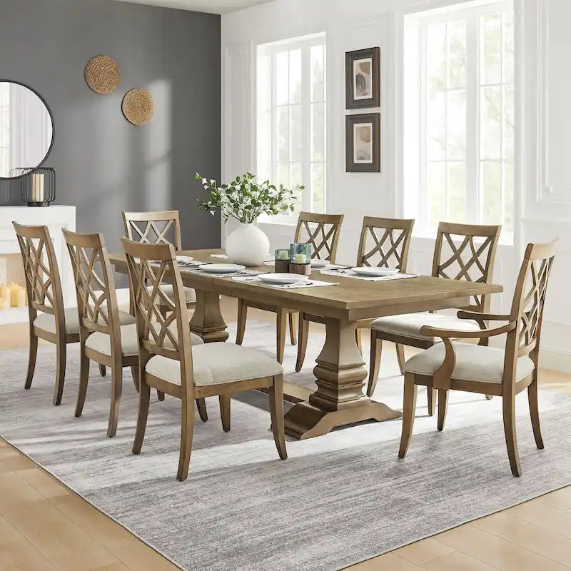 Modernes Set aus 2 Esszimmerstühlen mit Armlehnen und gepolsterter Sitzfläche, geeignet für Wohnzimmer, Esszimmer und Bartheke