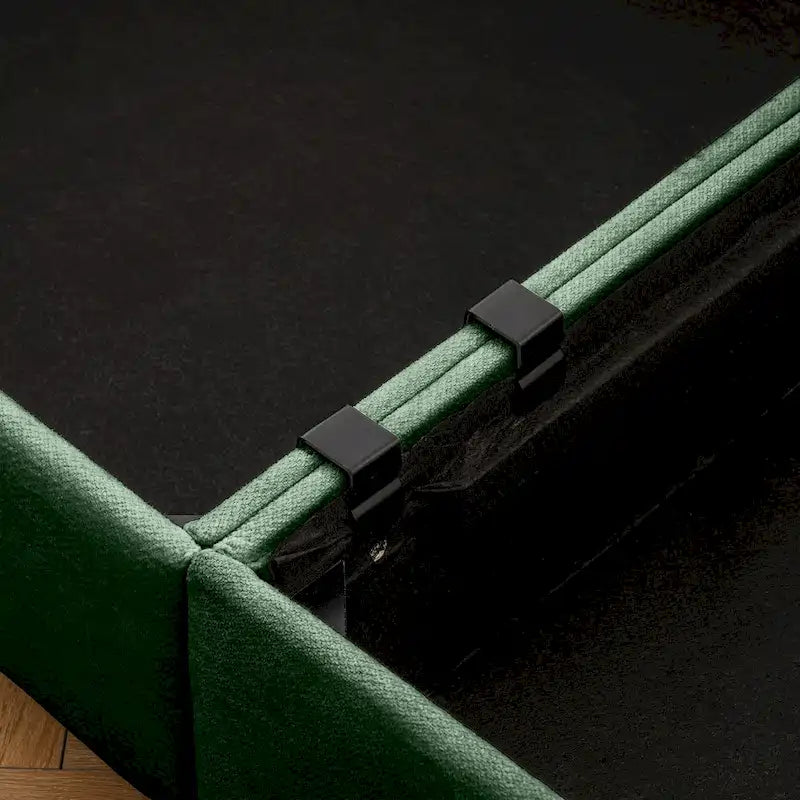 Sofá seccional modular de 2 plazas tapizado en chenilla de 75.5 con asiento de almacenamiento, combinación de bricolaje
