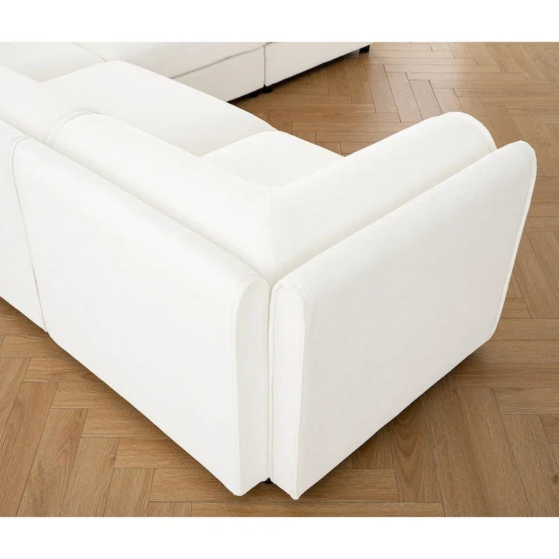 Sofá seccional modular de 2 plazas tapizado en chenilla de 75.5 con asiento de almacenamiento, combinación de bricolaje