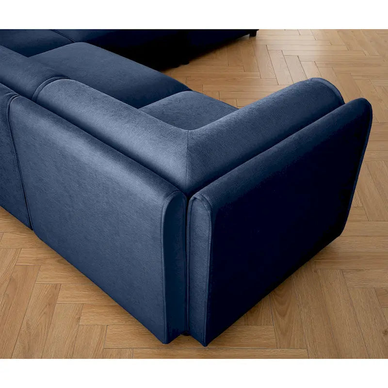 Sofá seccional modular de 2 plazas tapizado en chenilla de 75.5 con asiento de almacenamiento, combinación de bricolaje