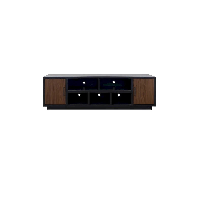 Mueble para TV de 85 pulgadas (compatible con televisores de hasta 95 pulgadas) — No requiere montaje, acabado de nogal negro