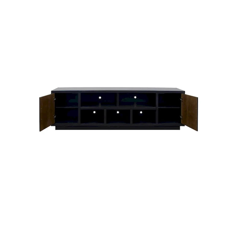 Mueble para TV de 85 pulgadas (compatible con televisores de hasta 95 pulgadas) — No requiere montaje, acabado de nogal negro