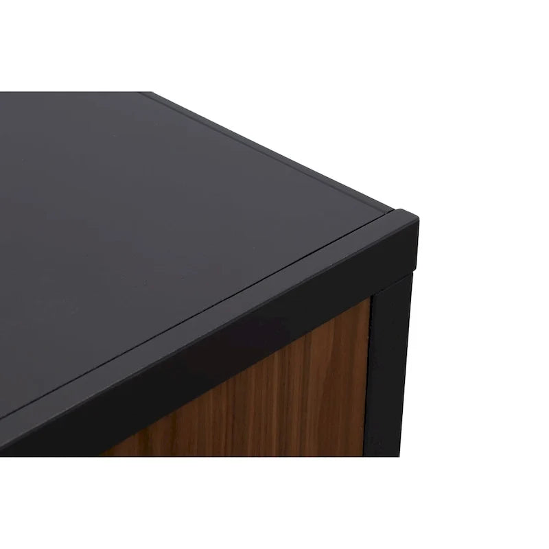 Mueble para TV de 85 pulgadas (compatible con televisores de hasta 95 pulgadas) — No requiere montaje, acabado de nogal negro