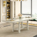 Table de salle à manger rectangulaire extensible moderne en bois massif de 94 pouces