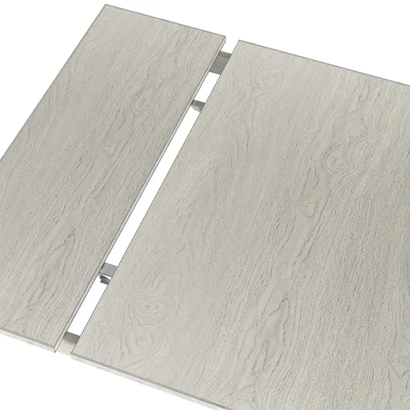 Table de salle à manger rectangulaire extensible moderne en bois massif de 94 pouces
