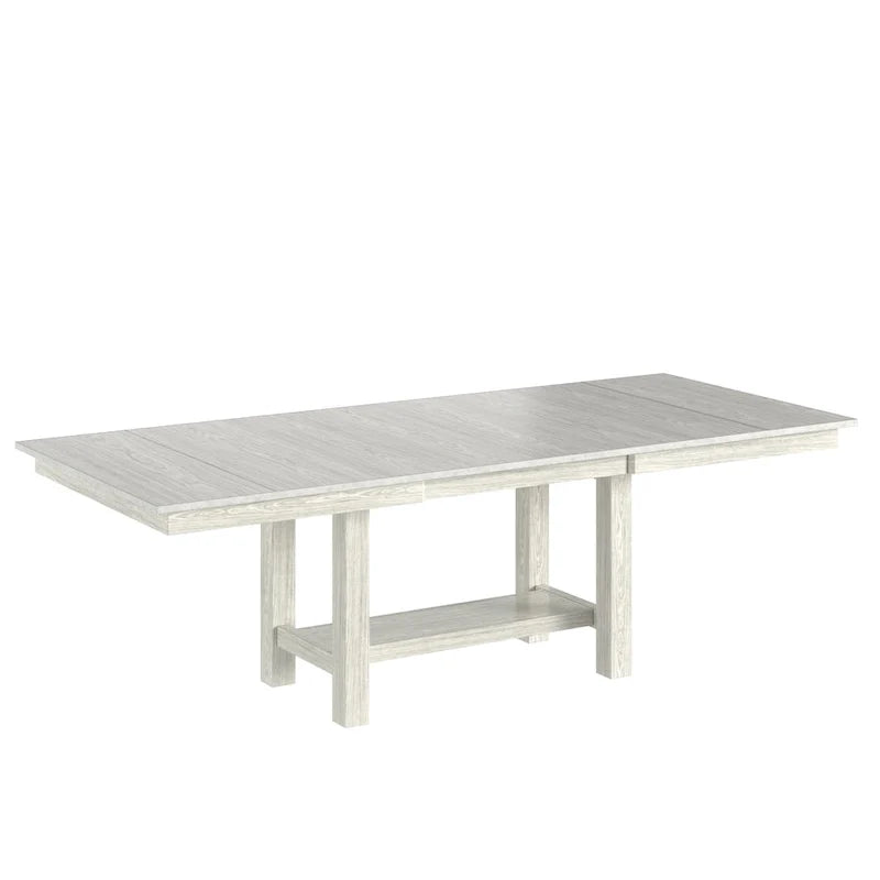 Table de salle à manger rectangulaire extensible moderne en bois massif de 94 pouces