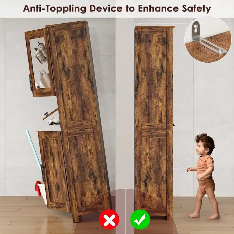 Armoire de rangement étroite