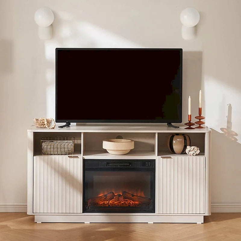 Meuble TV avec foyer électrique de 59