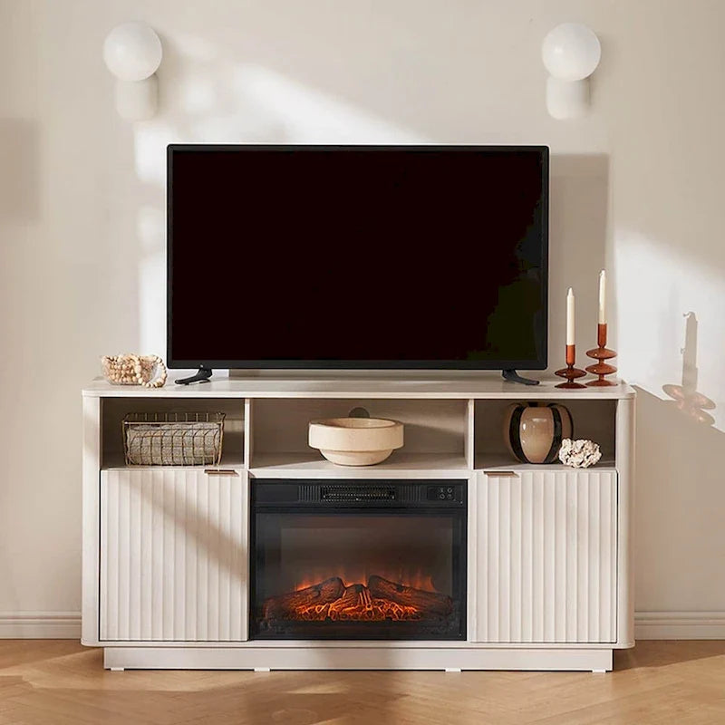 59-TV-Ständer mit elektrischem Kamin