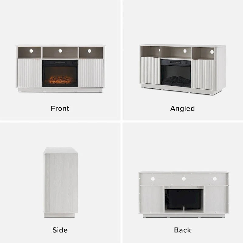 59-TV-Ständer mit elektrischem Kamin