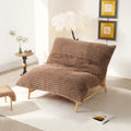 Großer, plüschiger Sitzsack-Loungesessel mit massivem Holzgestell, bequemer Loungesessel mit Daunenfüllung