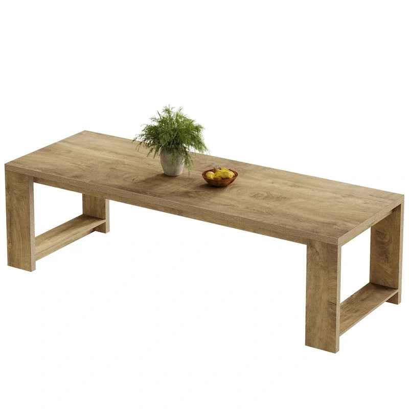 Esstisch aus Holz im Landhausstil, 86.61 Zoll, für 6-8 Personen