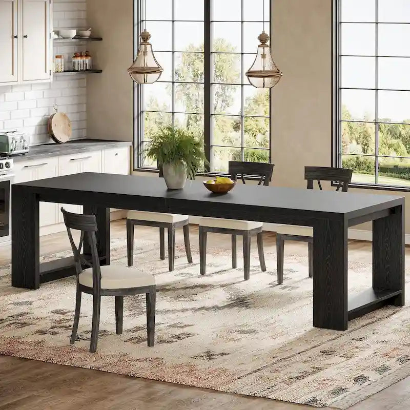Esstisch aus Holz im Landhausstil, 86.61 Zoll, für 6-8 Personen