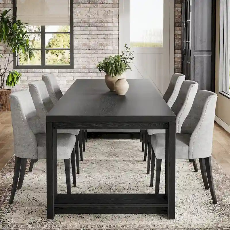 Esstisch aus Holz im Landhausstil, 86.61 Zoll, für 6-8 Personen