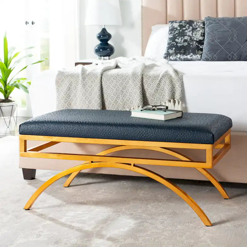 Banco curvo de lujo moderno — 38 x 18 x 18.3 — Ancho 38 x Profundidad 18 x Altura 18
