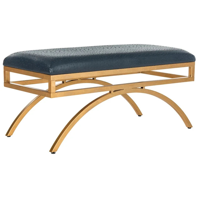Banco curvo de lujo moderno — 38 x 18 x 18.3 — Ancho 38 x Profundidad 18 x Altura 18