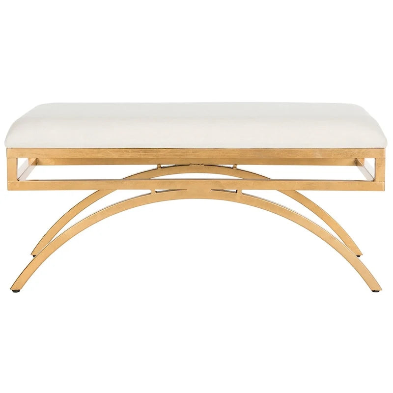 Banco curvo de lujo moderno — 38 x 18 x 18.3 — Ancho 38 x Profundidad 18 x Altura 18