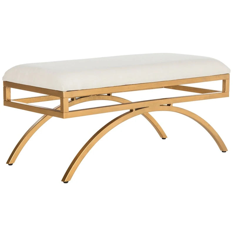 Banco curvo de lujo moderno — 38 x 18 x 18.3 — Ancho 38 x Profundidad 18 x Altura 18