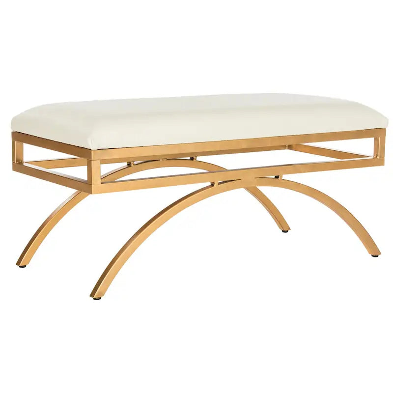 Banco curvo de lujo moderno — 38 x 18 x 18.3 — Ancho 38 x Profundidad 18 x Altura 18