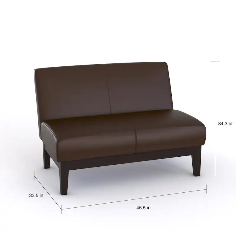 Doppelsofa aus Kunstleder
