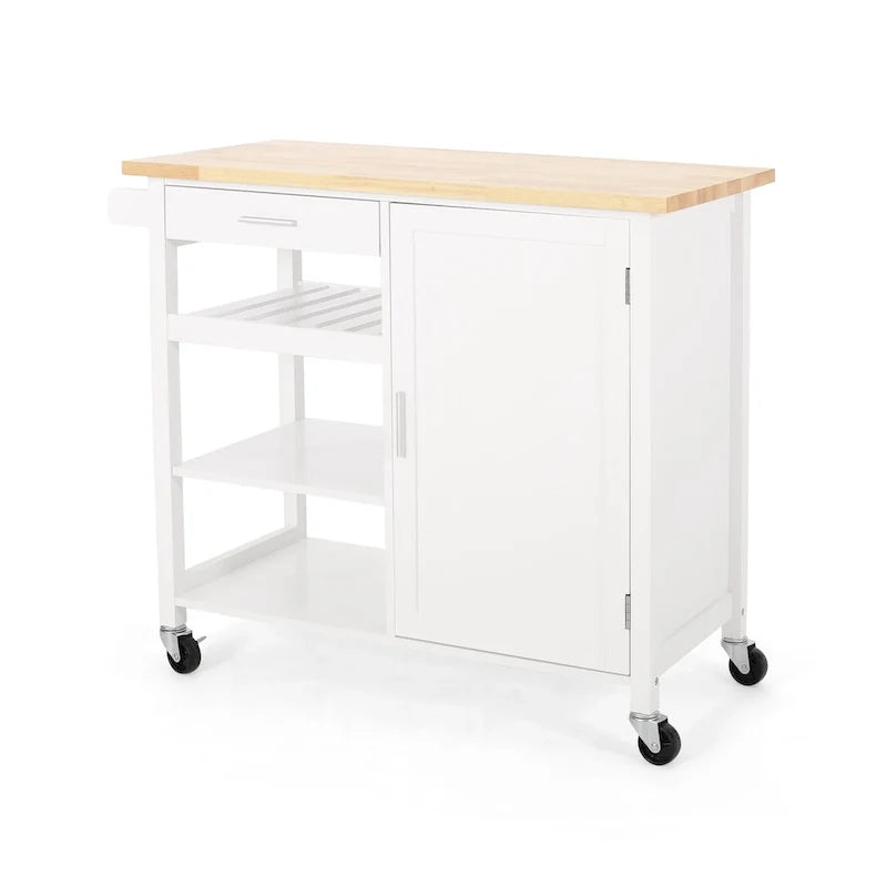 Chariot de cuisine de style moderne avec roulettes — W 41.75 x D 18.90 x H 35.25