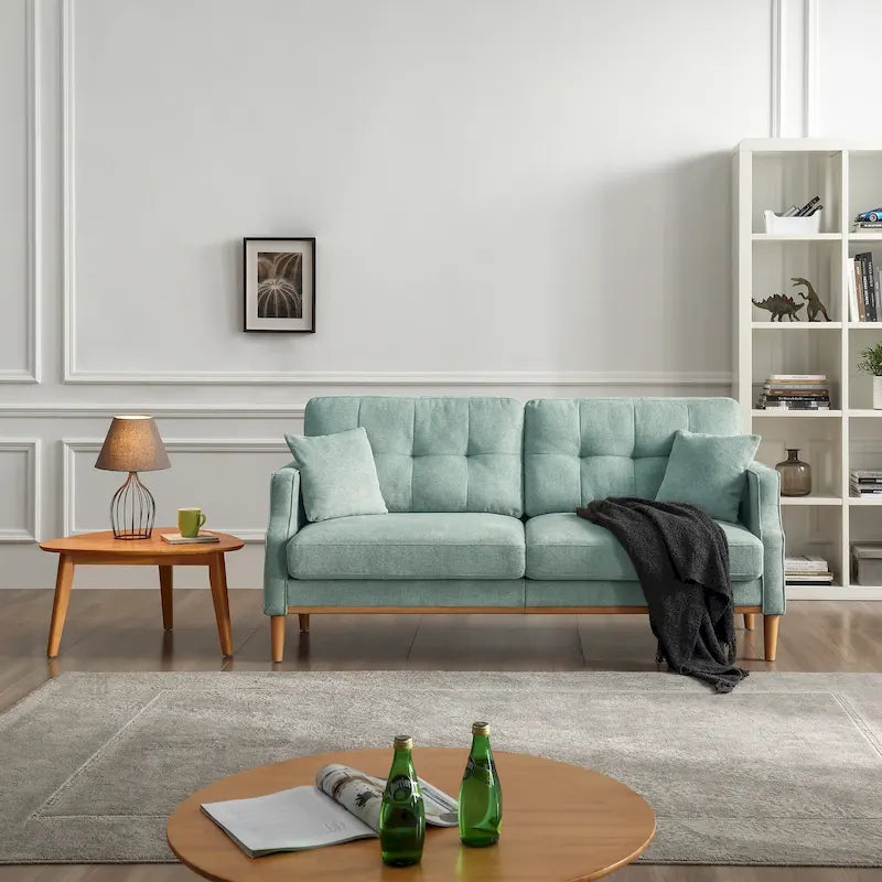Gepolstertes Sofa mit wasserabweisendem Stoff und USB-Anschluss - 32.30 x 70.10 x 35.03