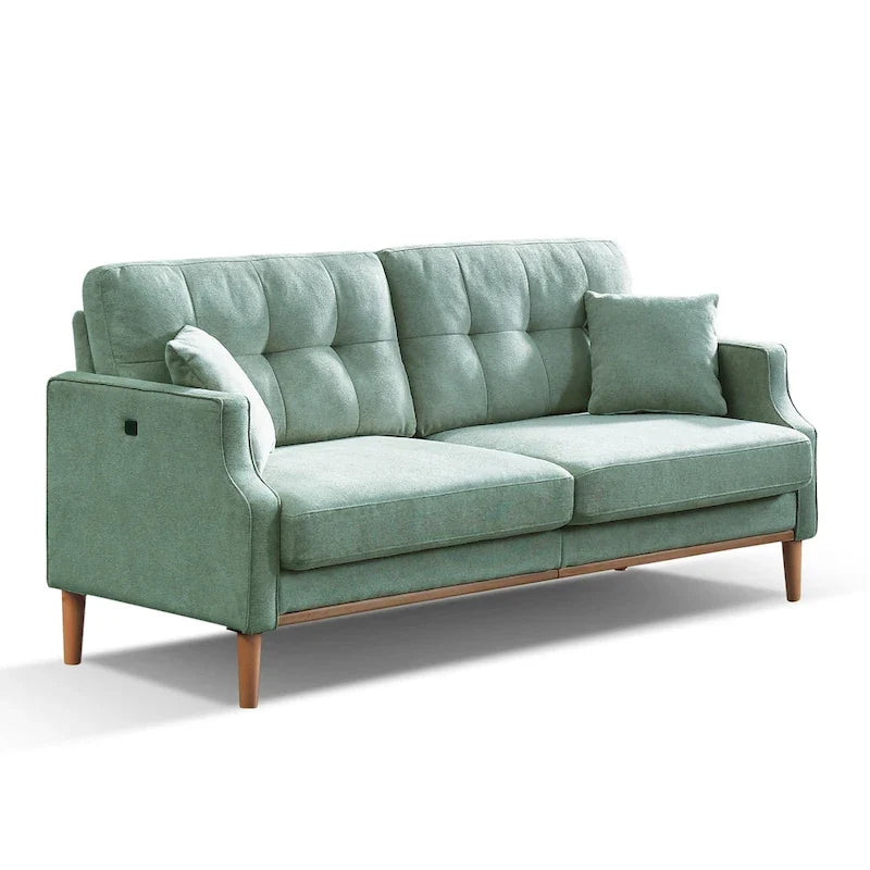Gepolstertes Sofa mit wasserabweisendem Stoff und USB-Anschluss - 32.30 x 70.10 x 35.03