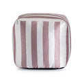 Pouf carré moelleux d’intérieur/extérieur de 18 x 18 pouces