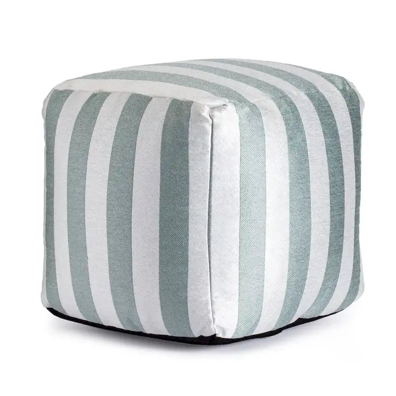 Pouf carré moelleux d’intérieur/extérieur de 18 x 18 pouces