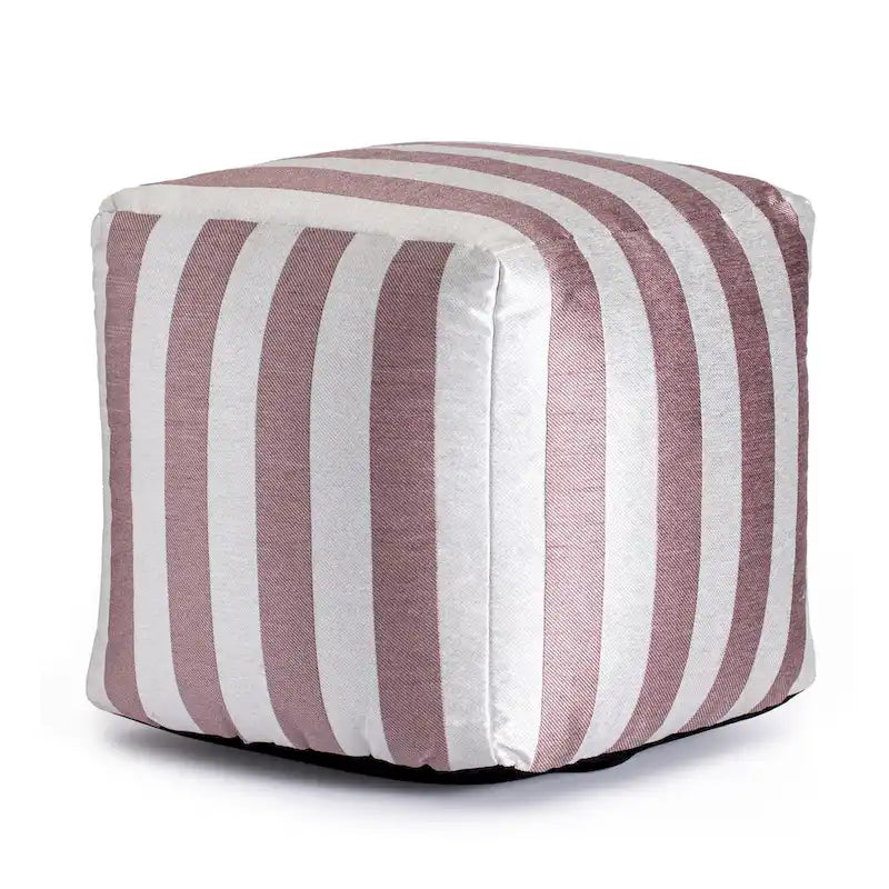 Pouf carré moelleux d’intérieur/extérieur de 18 x 18 pouces