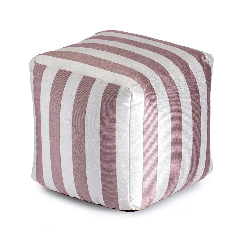 Pouf carré moelleux d’intérieur/extérieur de 18 x 18 pouces