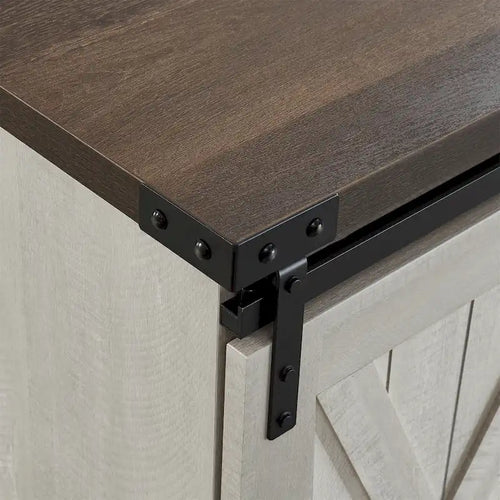 Mueble de TV estilo granja con puertas corredizas tipo granero de 54 para televisores de pantalla plana de hasta 60 pulgadas