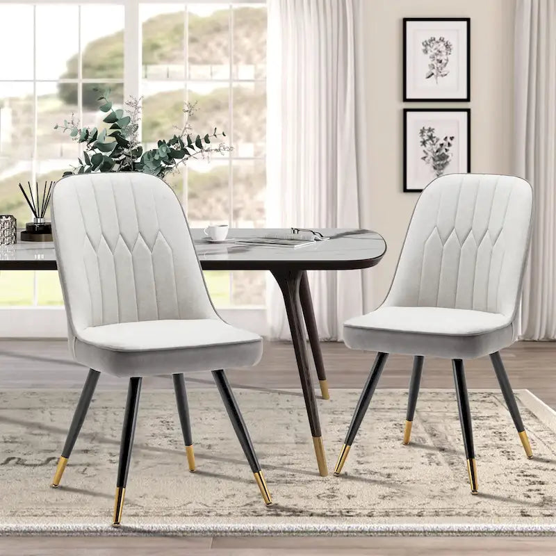 Juego de 2 sillas de comedor modernas, sillas de comedor de mediados de siglo