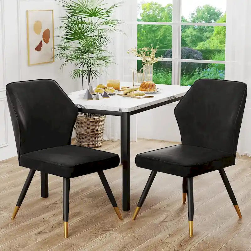 Ensemble de 2 chaises de salle à manger modernes, chaises de salle à manger de style milieu du siècle