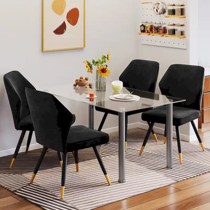Juego de 2 sillas de comedor modernas, sillas de comedor de mediados de siglo