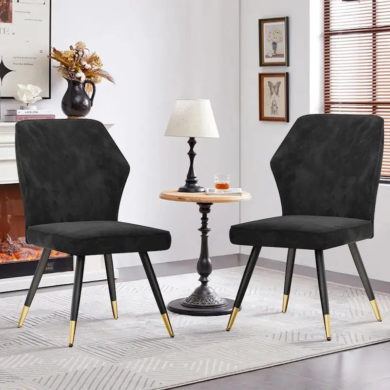 Juego de 2 sillas de comedor modernas, sillas de comedor de mediados de siglo
