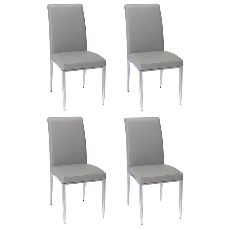 Chaises d’appoint modernes cantilever rembourrées (lot de 4)