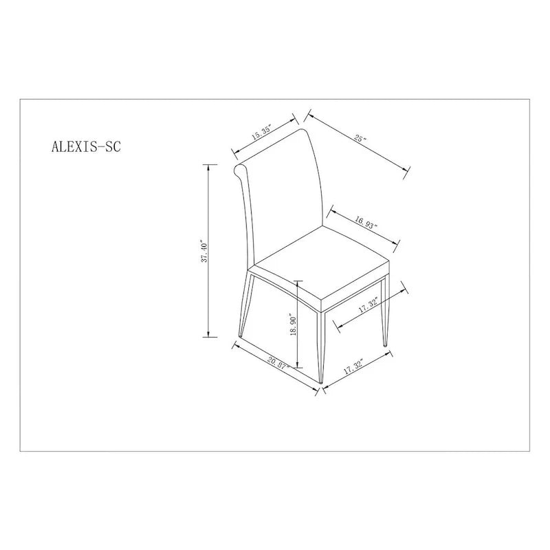 Chaises d’appoint modernes cantilever rembourrées (lot de 4)