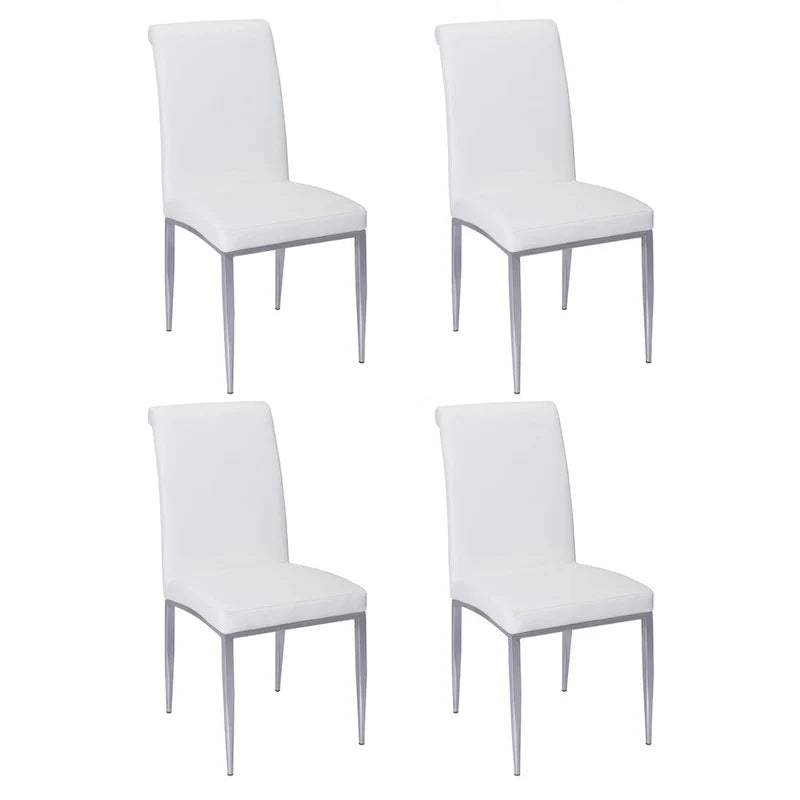 Chaises d’appoint modernes cantilever rembourrées (lot de 4)