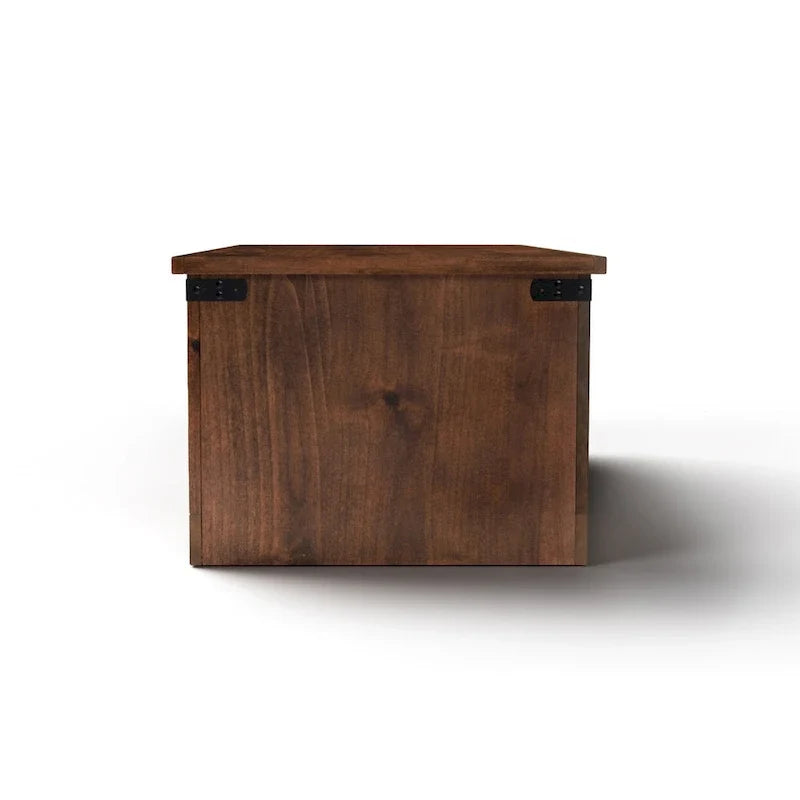 Mesa de centro estilo granja de 48 pulgadas — No requiere montaje, acabado de whisky envejecido