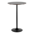 Verstellbarer Ess-, Theken- oder Bartisch aus Metall und Holz in Steinoptik