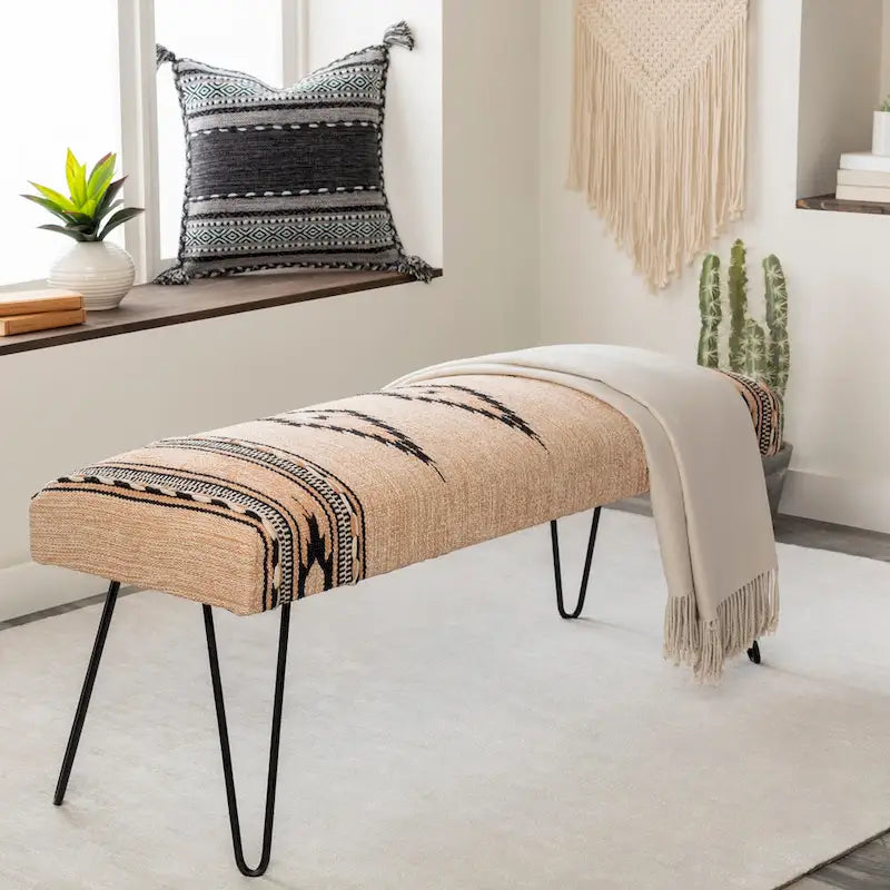 Banc moderne rembourré de style sud-ouest