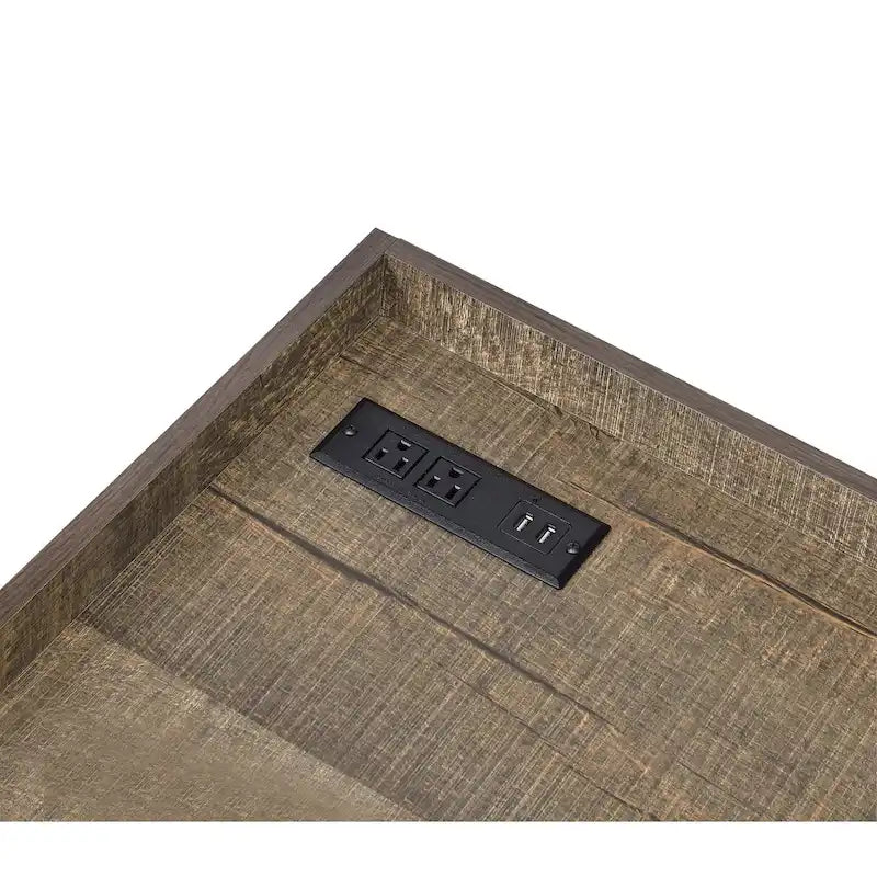 Stahlschreibtisch für Computer, 63 Zoll, mit USB-Anschlüssen