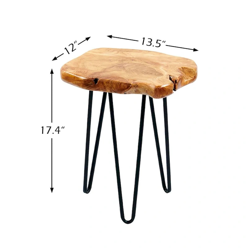 Kleiner Standfuß aus natürlich geformten Zedernwurzeln mit 3 Haarnadelbeinen - 13.5 x 12 x 19