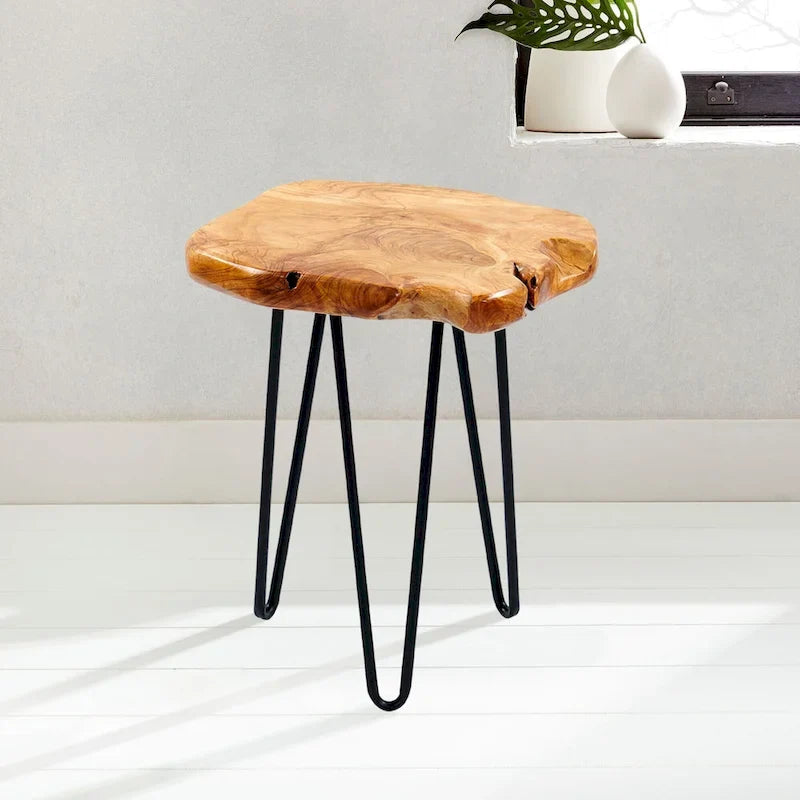 Kleiner Standfuß aus natürlich geformten Zedernwurzeln mit 3 Haarnadelbeinen - 13.5 x 12 x 19