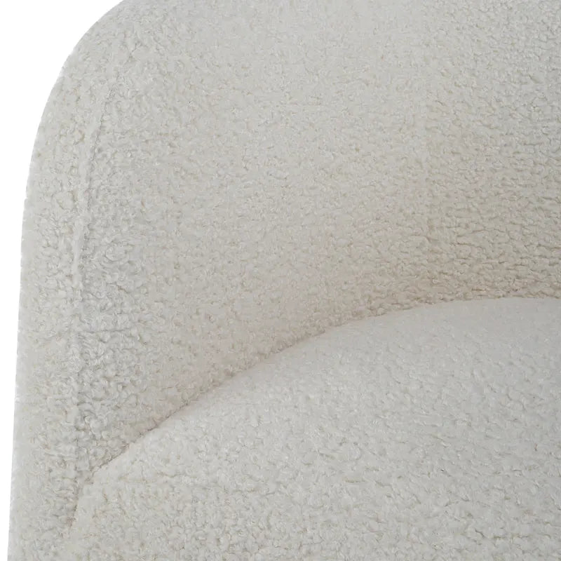 Lounge-Sessel aus cremefarbenem Lammfell - 27 Zoll breit x 28.5 Zoll hoch x 27 Zoll tief