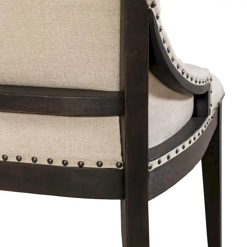 Banco de comedor tapizado negro estilo granja Americana