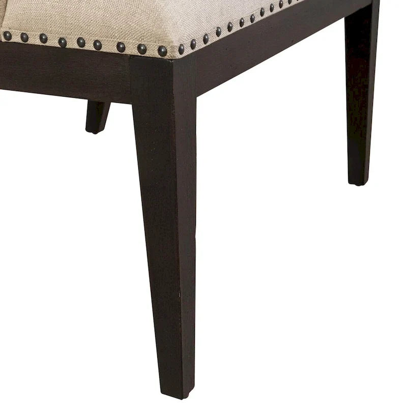 Banco de comedor tapizado negro estilo granja Americana