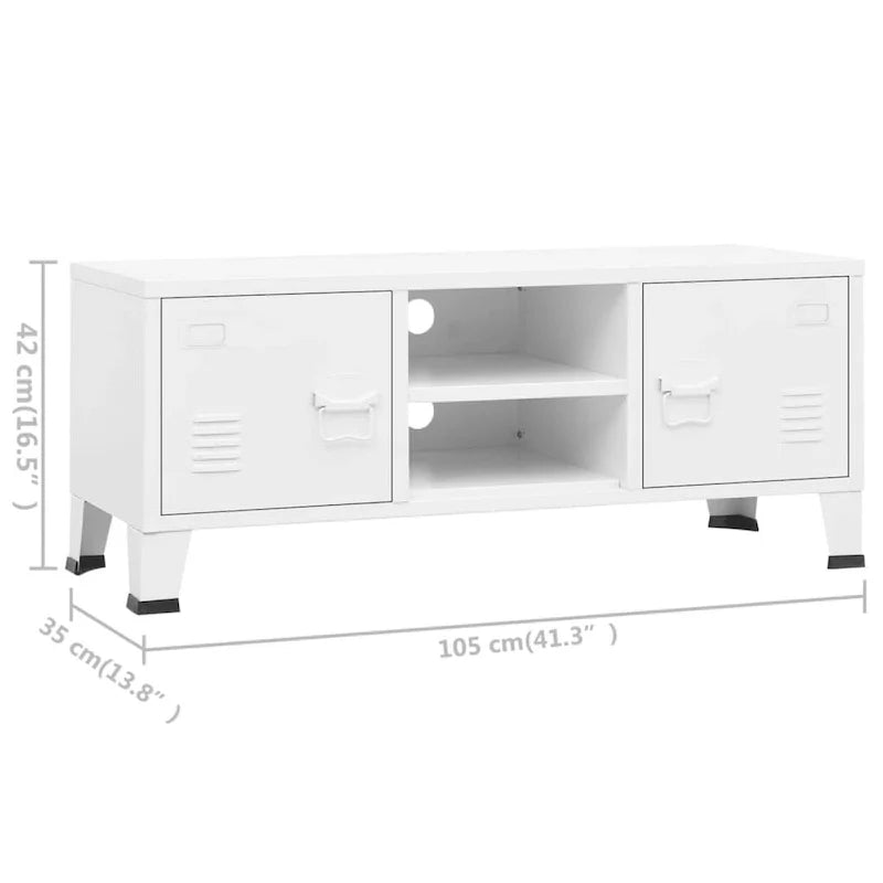 Armario para TV/panel de control de TV/armario auxiliar/mueble de TV/centro multimedia para el hogar/armario/armario metálico - 41.3 x 13.8 x 16.5 XL