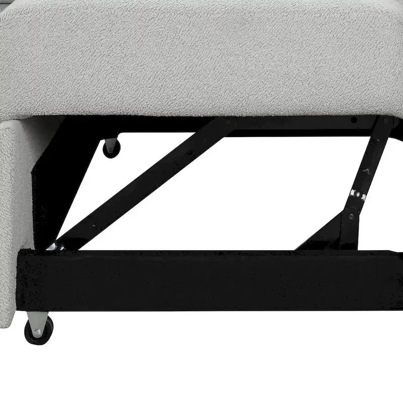 Sofá seccional cama tapizado con otomana de almacenamiento móvil, sofá cama seccional extraíble en forma de L